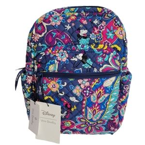 Vera Bradley Disney Small Backpack Sensational Six Paisley Mickey Minnie